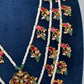 Jadau Kundan Floral Multi Layer Teen Lada Pearl Necklace - 