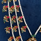 Jadau Kundan Floral Multi Layer Teen Lada Pearl Necklace - 