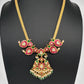 Jadau Kundan Chain Dainty Short Necklace - 