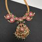 Jadau Kundan Chain Dainty Short Necklace - 