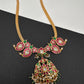 Jadau Kundan Chain Dainty Short Necklace - 