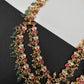 Double Layer Jadau Kundan Short Necklace - 