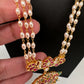 Jadau Kundan Rice Pearls Long Mala Necklace - 
