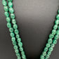 Jadau Kundan Emerald Green Beads Long Mala Necklace - 