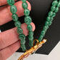 Jadau Kundan Emerald Green Beads Long Mala Necklace - 
