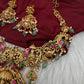 Jadau Kundan Nakshi Lakshmi Short Necklace Set - JA000338