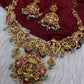 Jadau Kundan Nakshi Lakshmi Short Necklace Set - JA000338