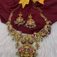 Jadau Kundan Nakshi Lakshmi Short Necklace Set - JA000338