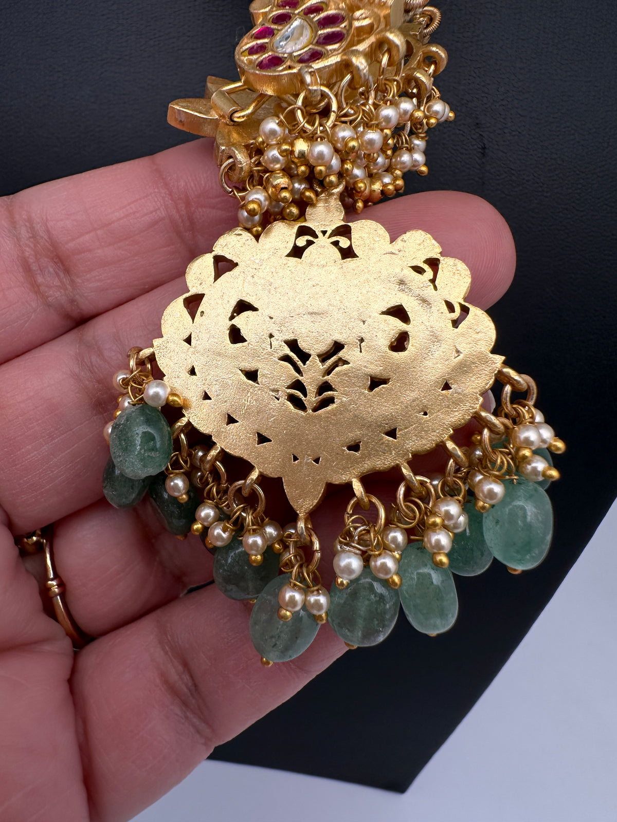 Jadau Kundan Pearls Short Necklace | JA000343