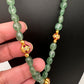 Jadau Kundan Detachable Pendant Emerald Beads Long Mala Necklace - JA000344