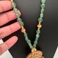 Jadau Kundan Detachable Pendant Emerald Beads Long Mala Necklace - JA000344