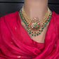 Jadau Kundan Pearls Short Necklace - JA000346