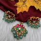 Jadau Kundan Lotus Pendant Set - product photo 7