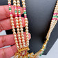 Jadau Kundan Pendent with Sawaroski Pearls Emerald Beads Necklace - 