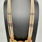 Jadau Kundan Pendent with Sawaroski Pearls Emerald Beads Necklace - 