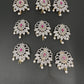 Diamond Finish CZ Ruby Red Stone Jada Billa Hair Pin Set