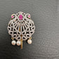 Diamond Finish CZ Ruby Red Stone Jada Billa Hair Pin Set