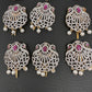 Diamond Finish CZ Ruby Red Stone Jada Billa Hair Pin Set