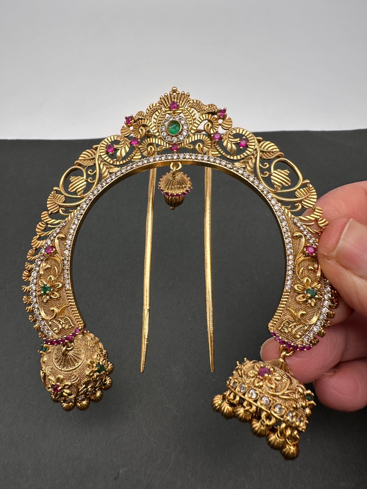 Matte Finish Goddess Lakshmi  Jada Billa Hair Pin.