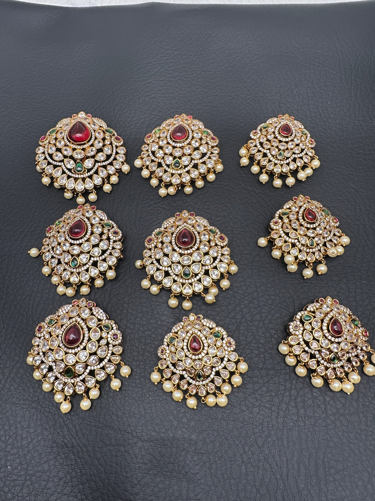 Matte Finish CZ Jada Billa Hair Pin Set