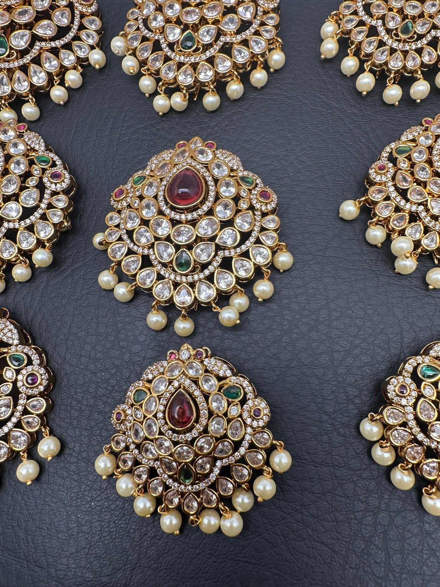 Matte Finish CZ Jada Billa Hair Pin Set