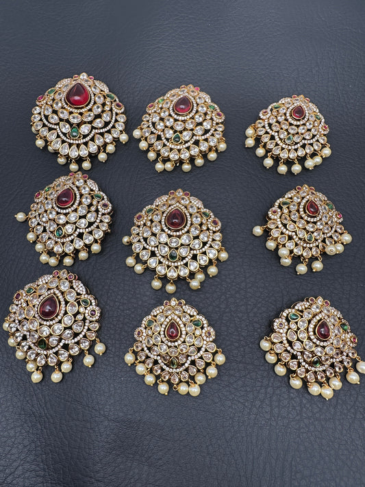 Matte Finish CZ Jada Billa Hair Pin Set