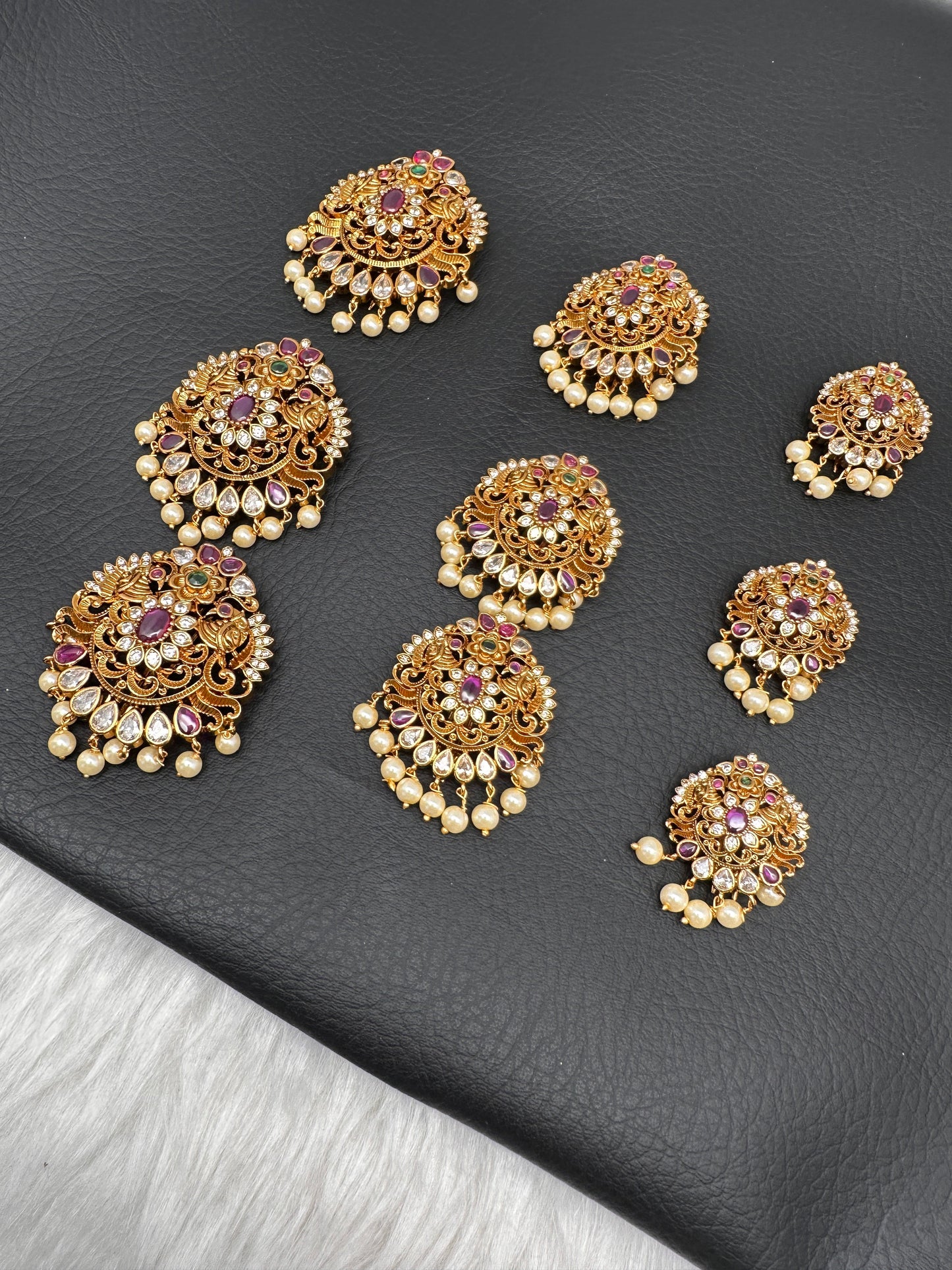 Matte Finish CZ Jada Billa Hair Pin Set