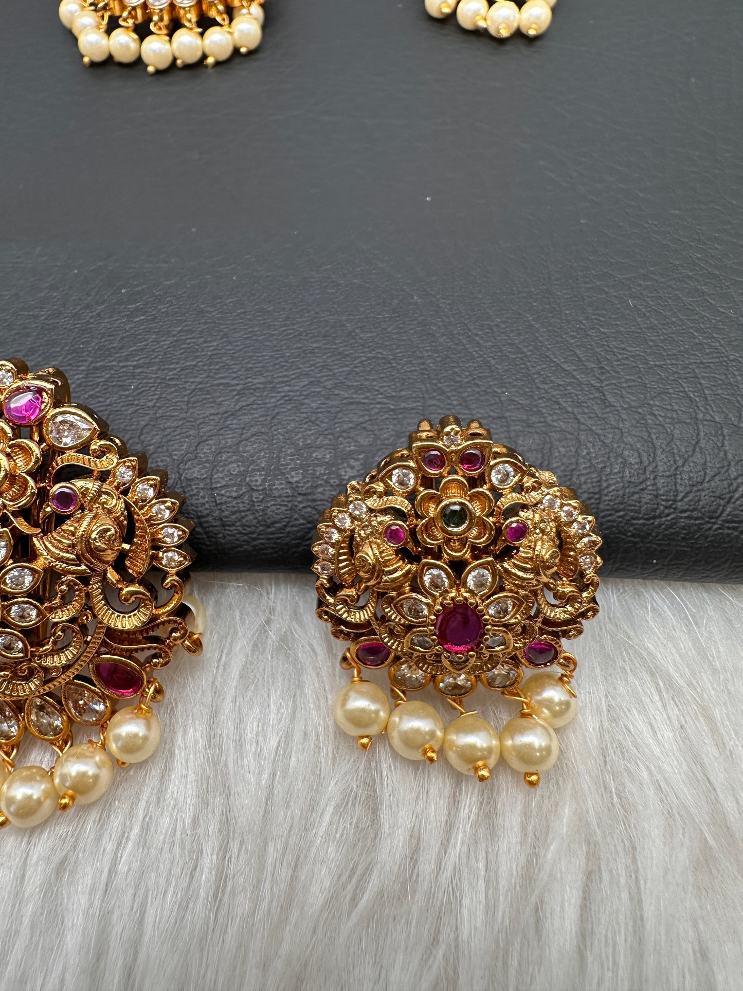 Matte Finish CZ Jada Billa Hair Pin Set