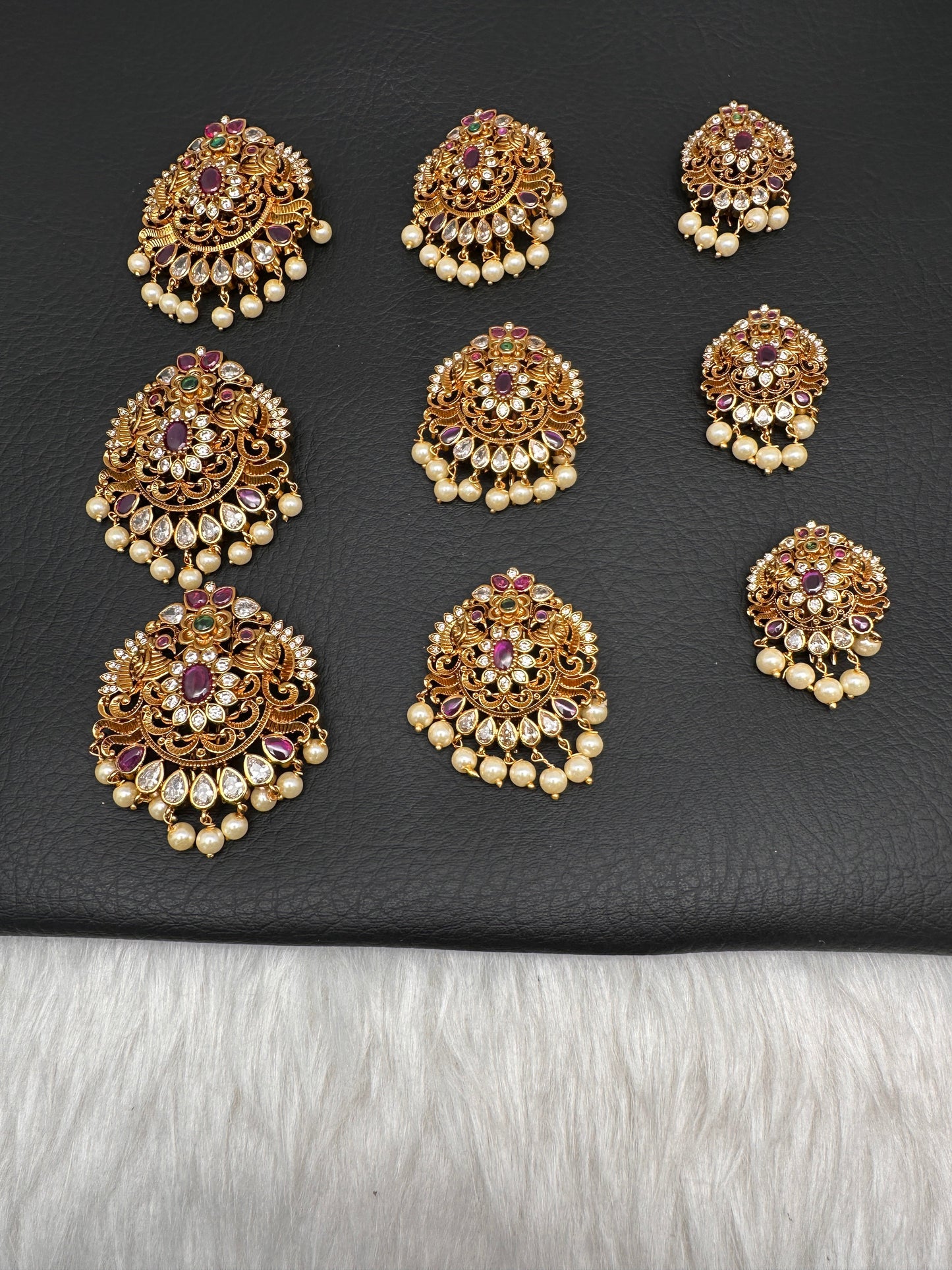 Matte Finish CZ Jada Billa Hair Pin Set