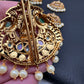 Goddess Lakshmi Matte Finish CZ Jada Billa Hair Pin Set