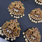 Goddess Lakshmi Matte Finish CZ Jada Billa Hair Pin Set