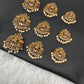 Goddess Lakshmi Matte Finish CZ Jada Billa Hair Pin Set
