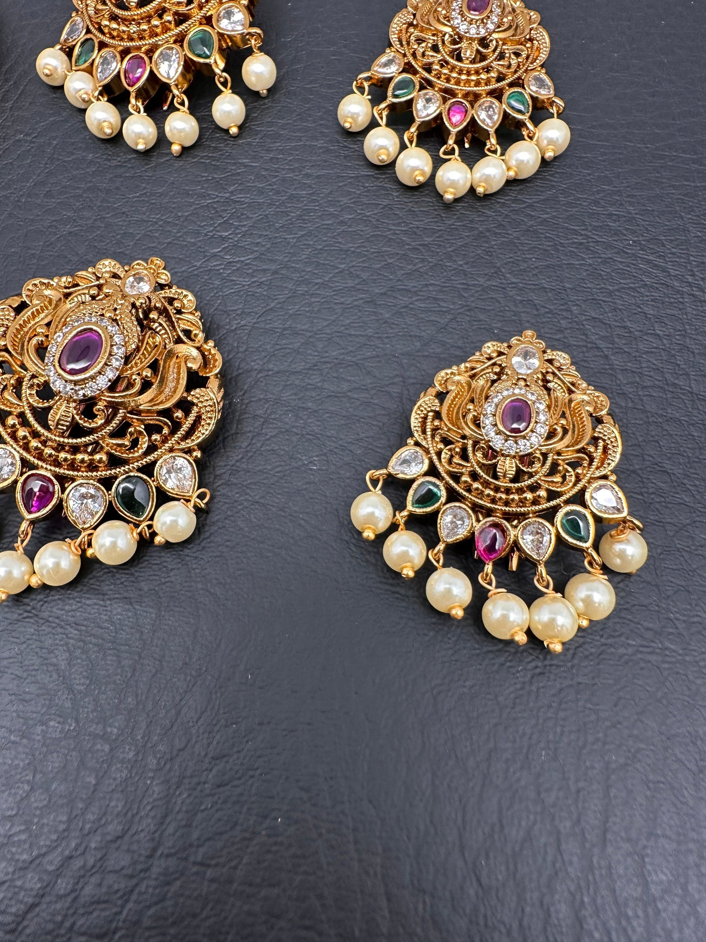 Matte Finish CZ Jada Billa Hair Pin Set