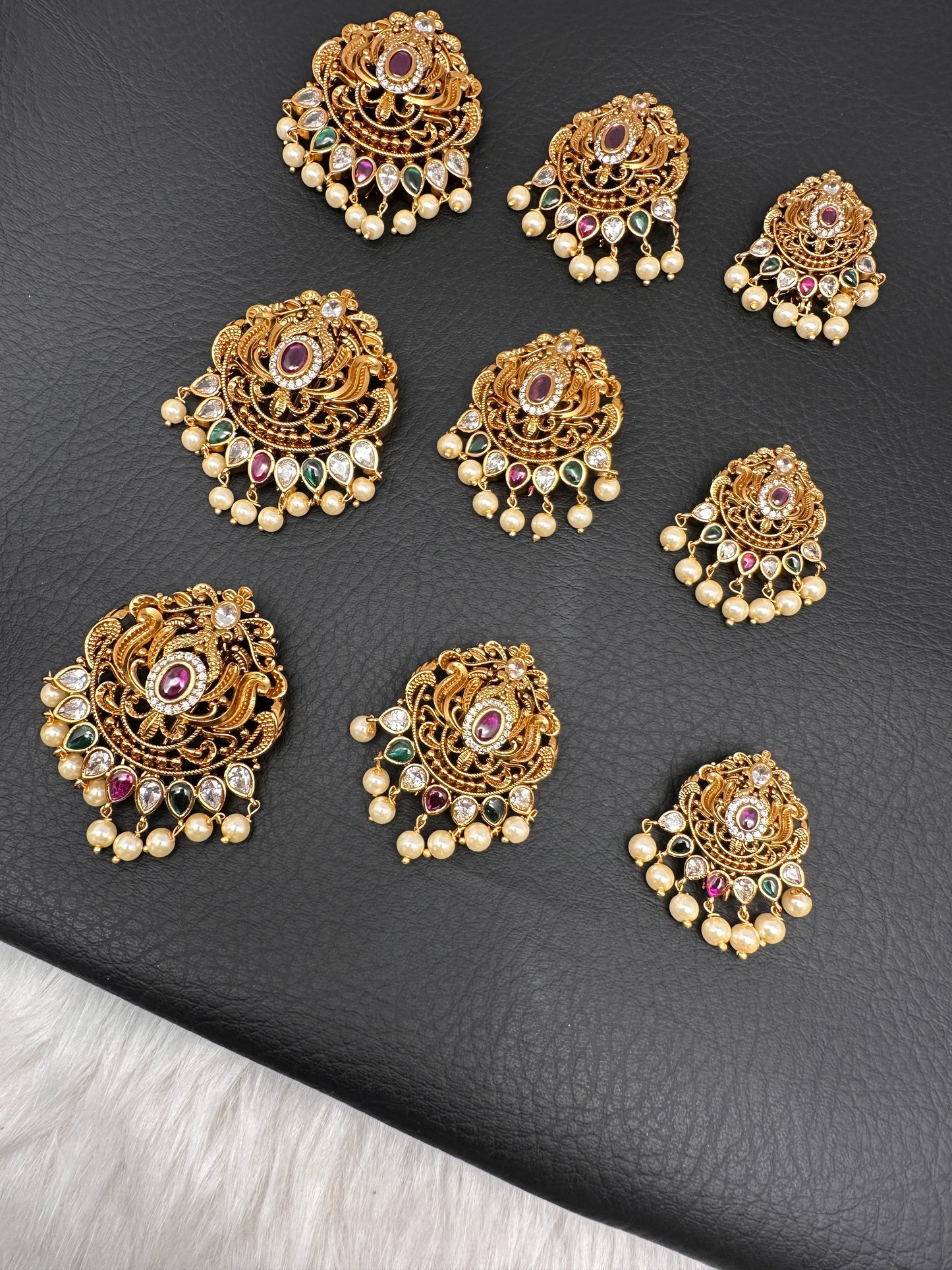 Matte Finish CZ Jada Billa Hair Pin Set