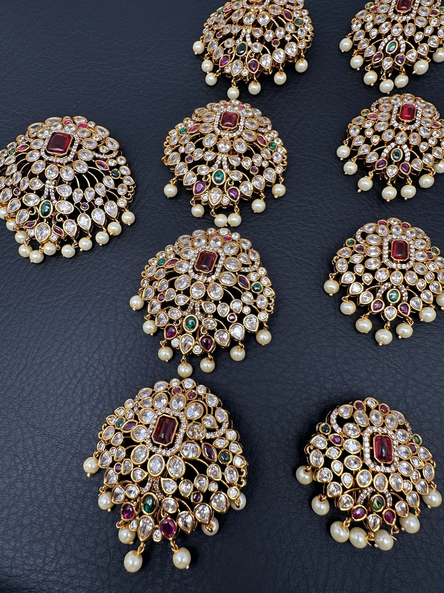 Matte Finish CZ Jada Billa Hair Pin Set
