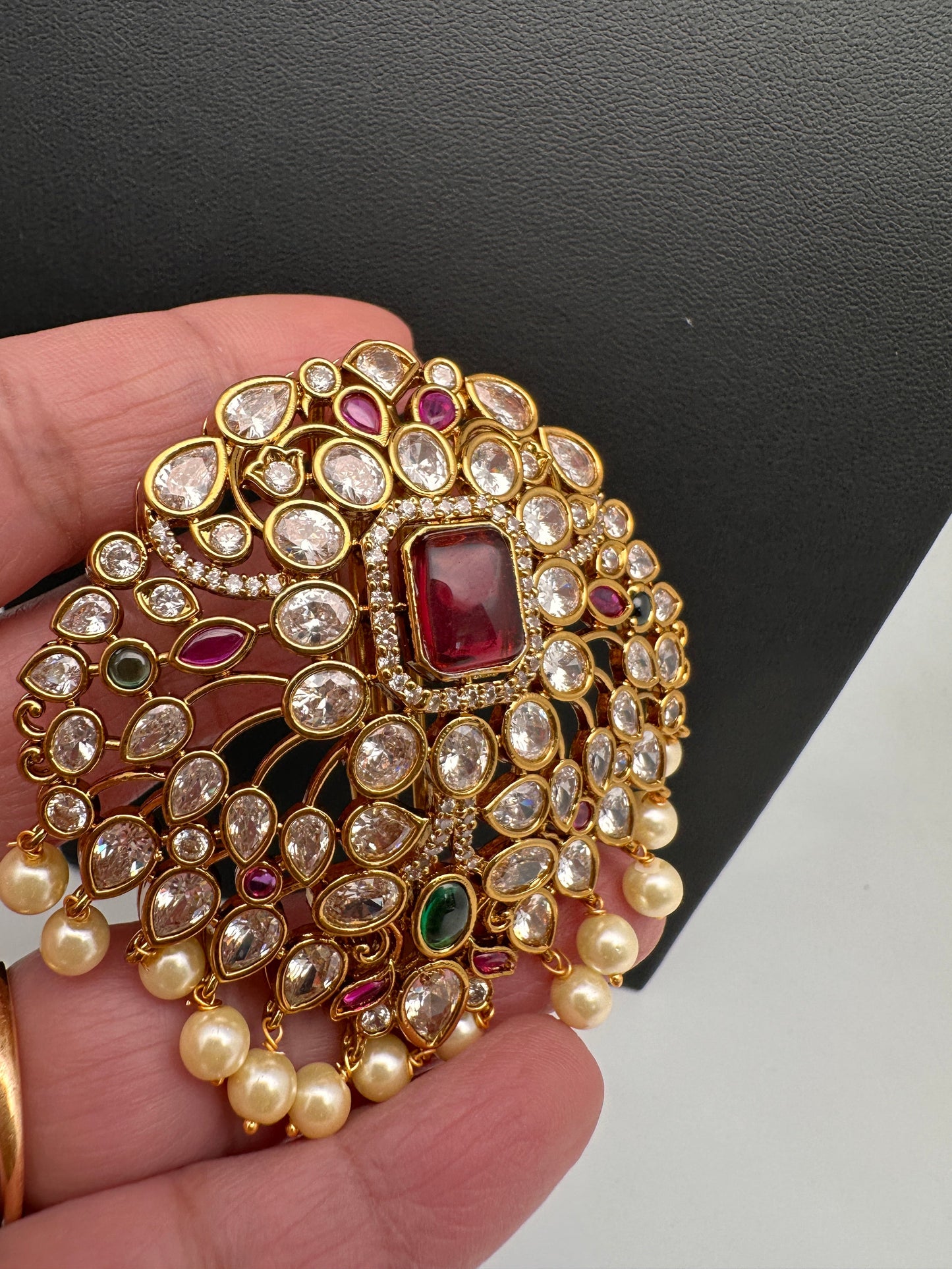 Matte Finish CZ Jada Billa Hair Pin Set