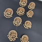 Matte Peacock Finish CZ Jada Billa Hair Pin Set