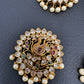 Matte Peacock Finish CZ Jada Billa Hair Pin Set