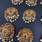 Matte Finish Peacock CZ Jada Billa Hair Pin Set