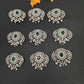 Diamond Finish CZ Emerald Green Stone Jada Billa Hair Pin Set