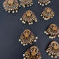 Matte Finish Goddess lakshmi CZ Jada Billa Hair Pin Set - 