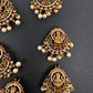 Matte Finish Goddess lakshmi CZ Jada Billa Hair Pin Set - 