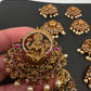 Matte Finish Goddess lakshmi CZ Jada Billa Hair Pin Set - 