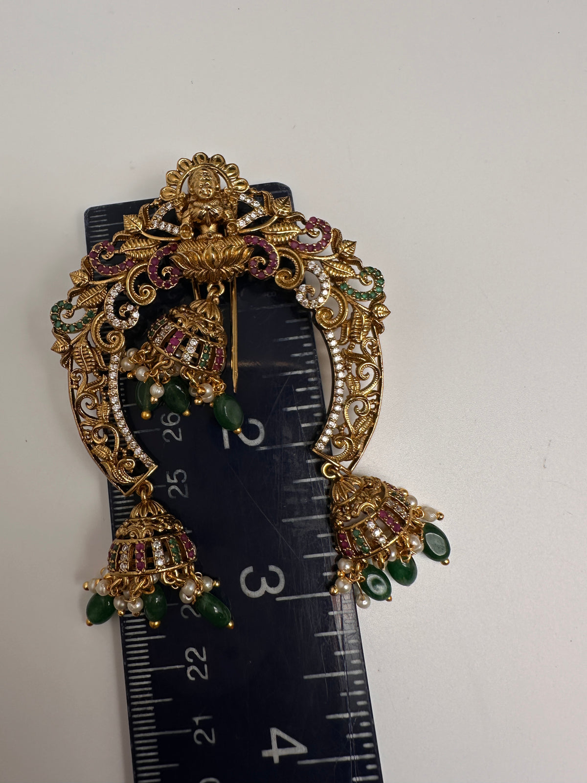 Matte Finish Goddess Lakshmi Juda Hair Pin. - 