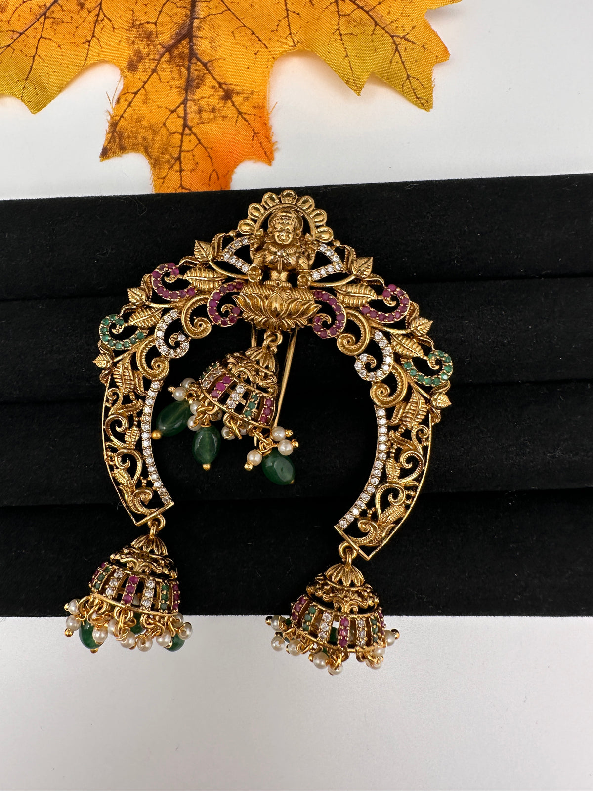 Matte Finish Goddess Lakshmi Juda Hair Pin. - 