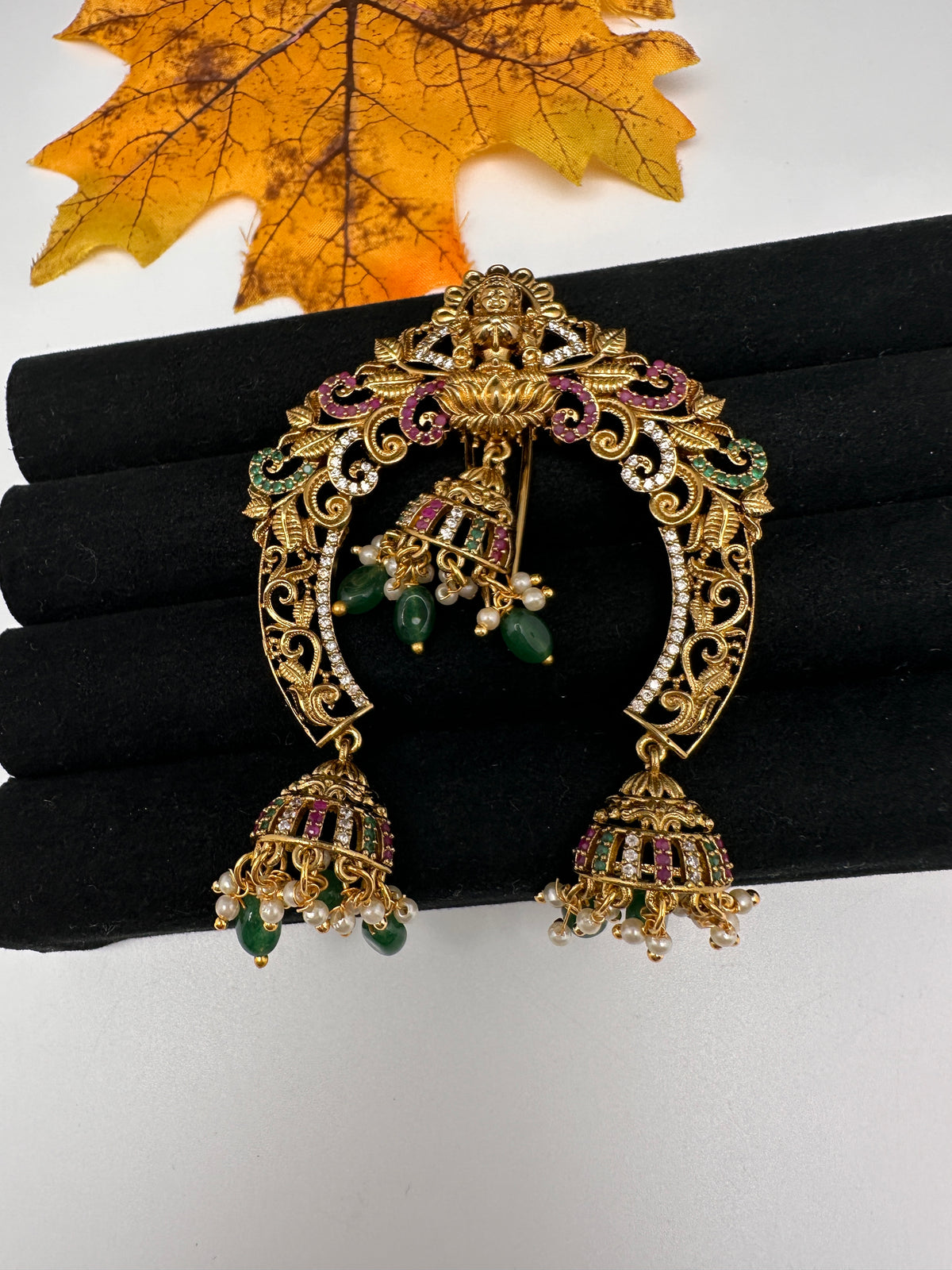 Matte Finish Goddess Lakshmi Juda Hair Pin. - 