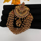 Matte Finish Kemp Gold Beads Juda Hair Pin. - 