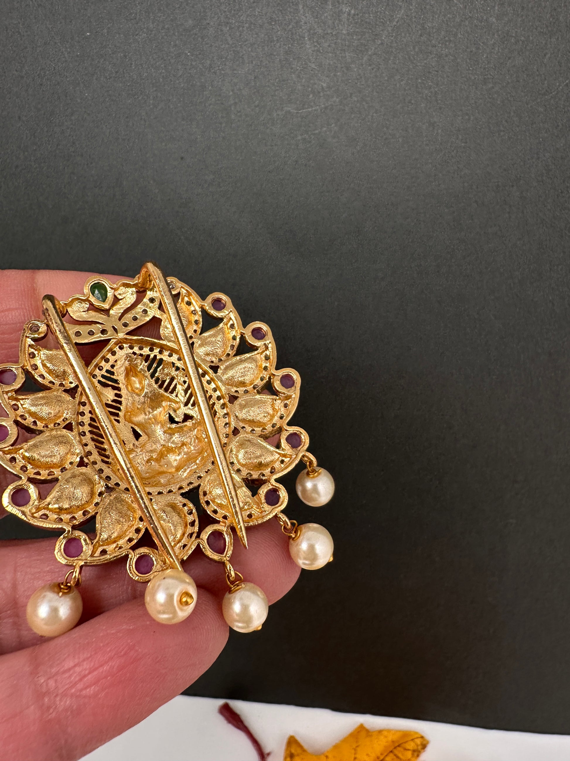 Matte Finish Kemp Goddess Lakhsmi  Juda Hair Pin. - 