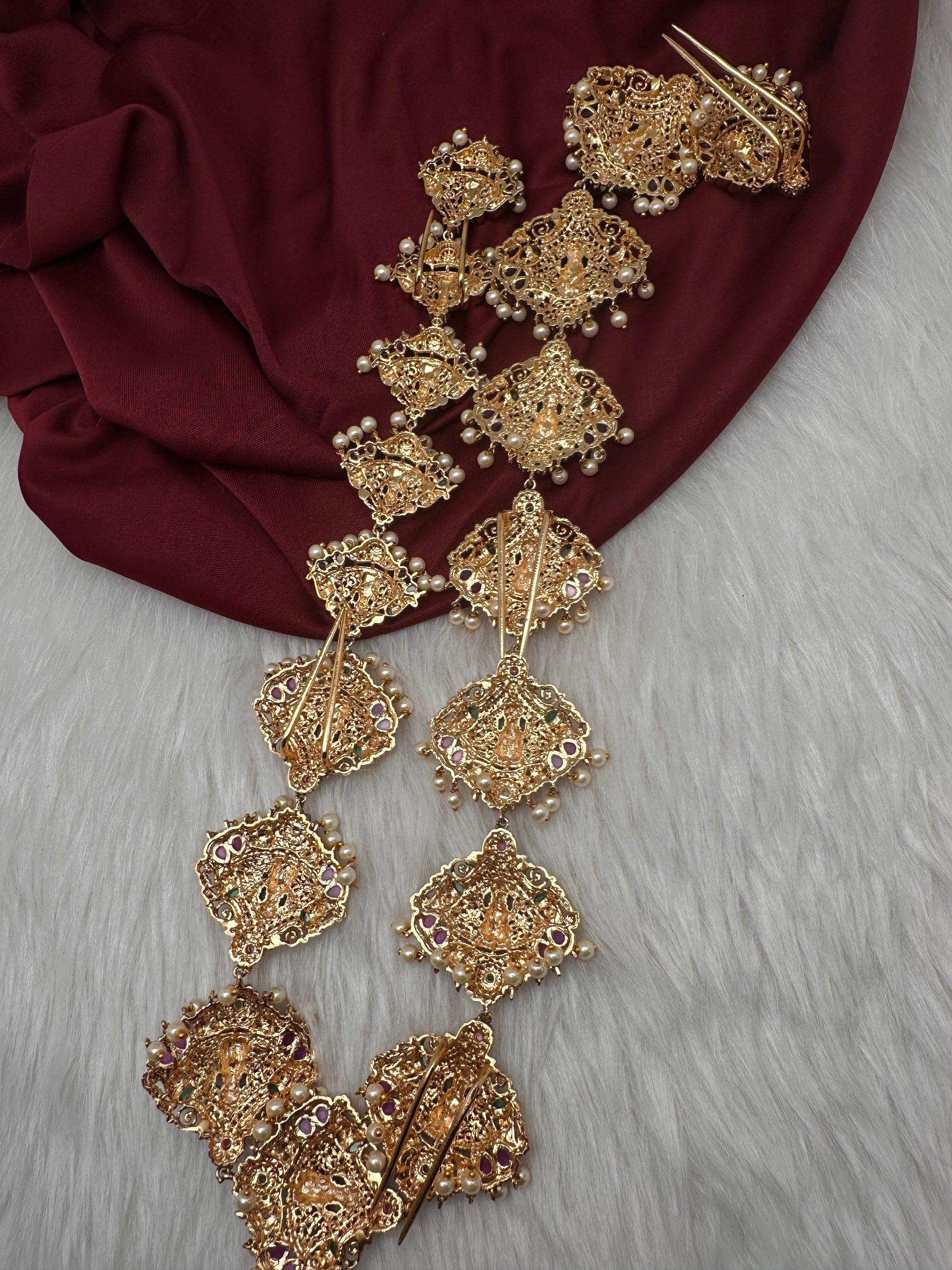 Matte Finish Kemp Goddess Lakhsmi Jada Hair Pin Choti. - 