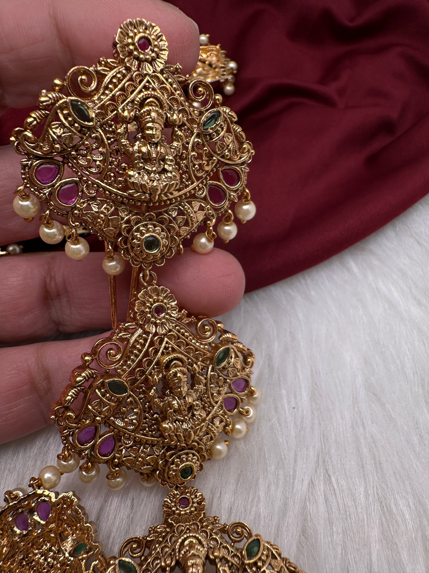 Matte Finish Kemp Goddess Lakhsmi Jada Hair Pin Choti. - 